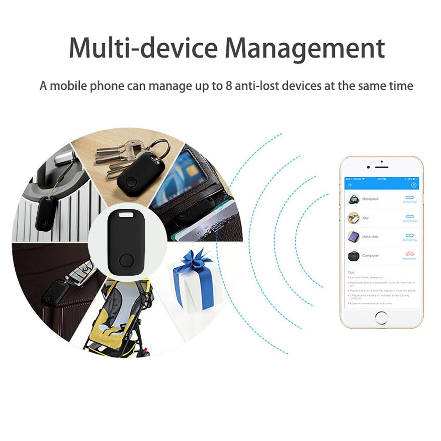 Mini Bluetooth Anti-lost GPS Tracking Device Remote Contorl Motorcycle-Tracker