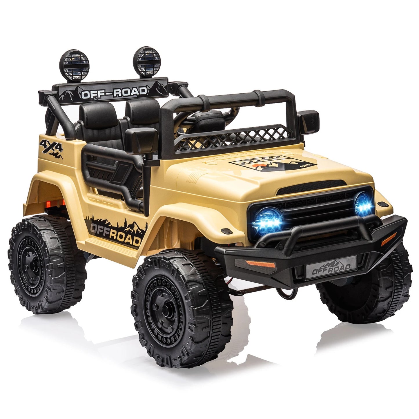 12V Kids Ride on Truck with Remote Control Spring Suspension Bluetooth Connectiv