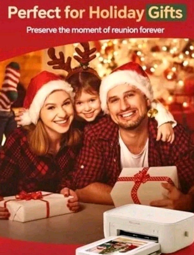 HPRT PHOTO PRINTER 4"X6",+20 SHEETS&1 RIBBON,WI-FI WIRELESS INSTANT PICTURE