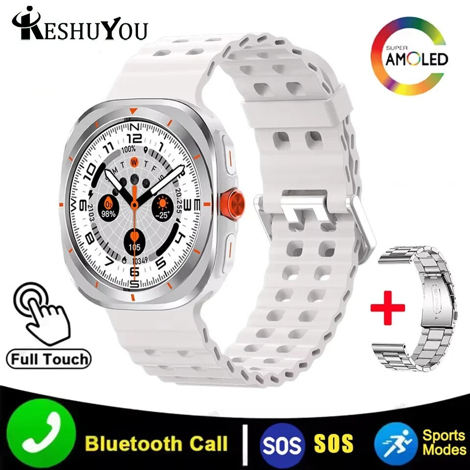 KESHUYOU 2025 New Bluetooth Talk Smart Watch 1.52 inch HD Games Health Android