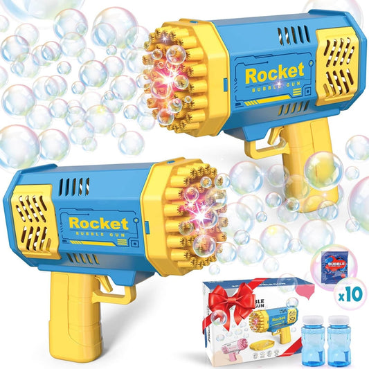 Bubble Machine for Kids - 2 Pack Bubble Toys for 3-8 Year Olds with Fun Bubbles