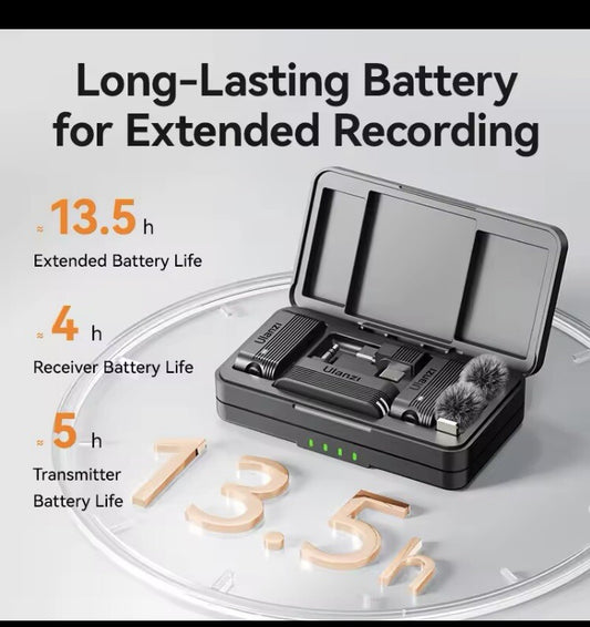 A100 Wireless Microphone Lavalier Lapel MIC for iPhone 16 15 17 Pro & pro max