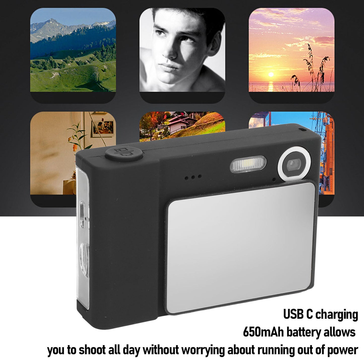 Digital Camera For Photography 48MP 1080P HD 2.4 Inch Screen 8x Digital