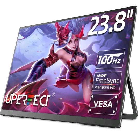 UPERFECT 23.8” Portable Monitor Laptop Display FreeSync 1920x1080 Gaming Screen
