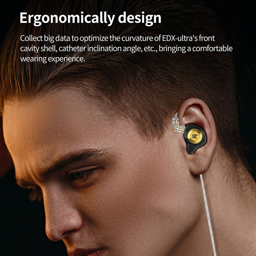 EDX Ultra HiFi Earbuds Ergonomic Wired Headphone 3.5mm Plug for Music Sport Game