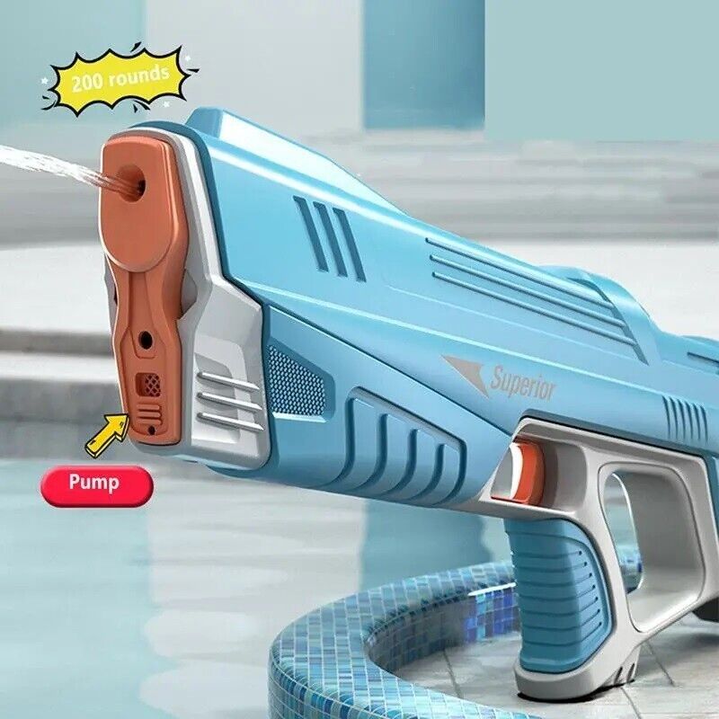 Automatic Electric High Pressure Water Gun W/ USB Charger For Kids & Adults
