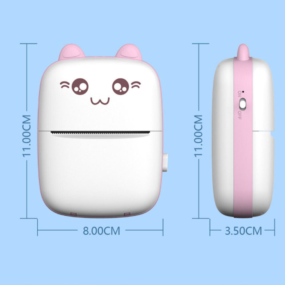 Mini Pocket Thermal Printer Bluetooth Cellphone Photos Sticker Inkless Printing