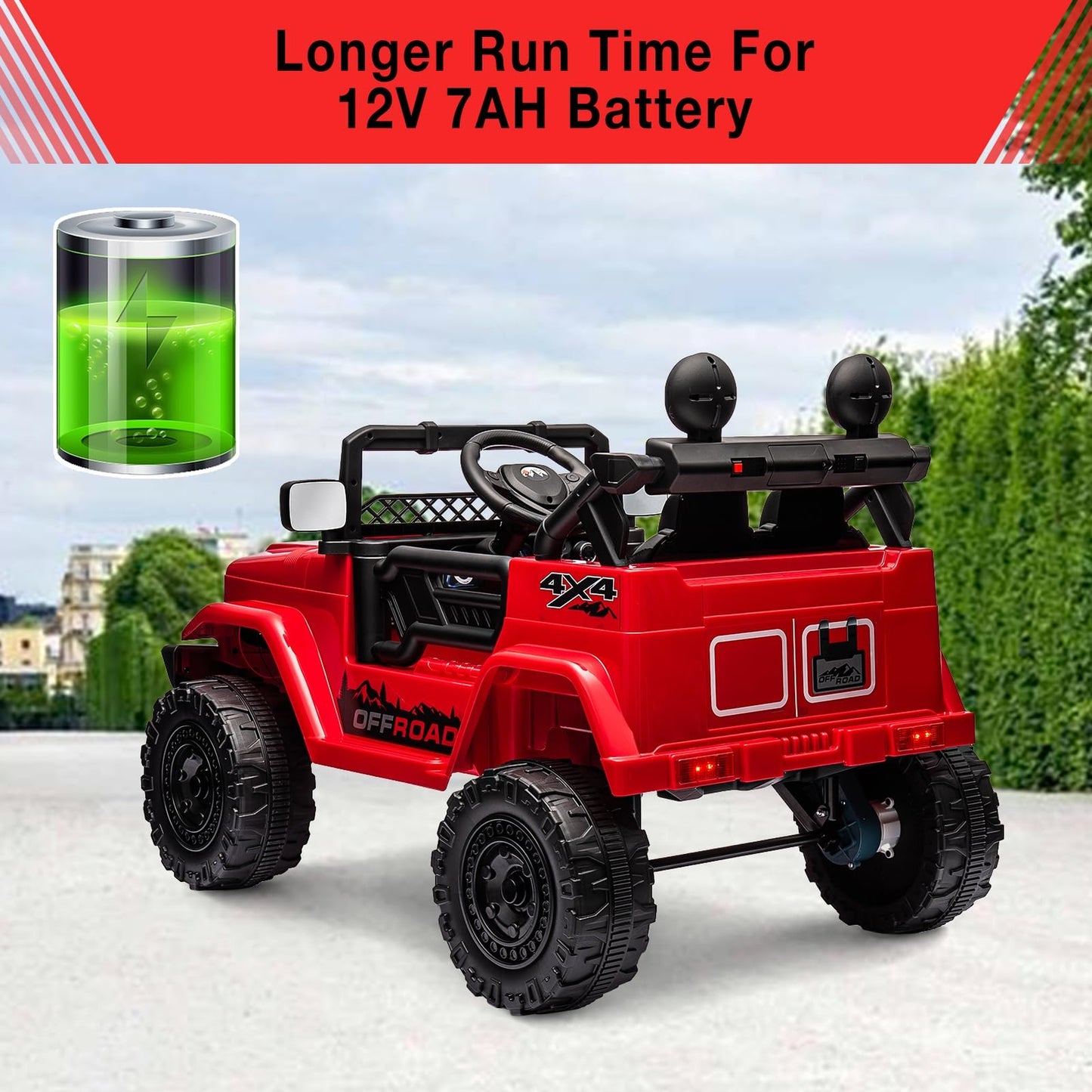 Kids Ride On Truck Car 12V Electric Vehicles Car w/Remote LED Light Music Gift