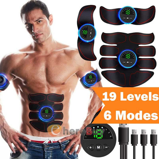 Ab Stimulator EMS Toner Massager Abdominal Trainer Muscle Fitness Body Exercise