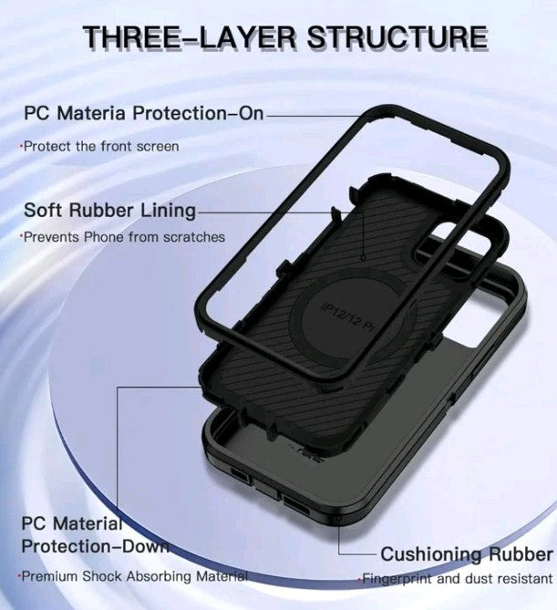 For iPhone 12 / 12 Pro / Heavy duty Case MagSafe Shockproof Cover