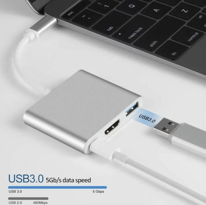 USB-C Type C HDMI Adapter Cable Converter Hub for Macbook Android Phone HDTV TV