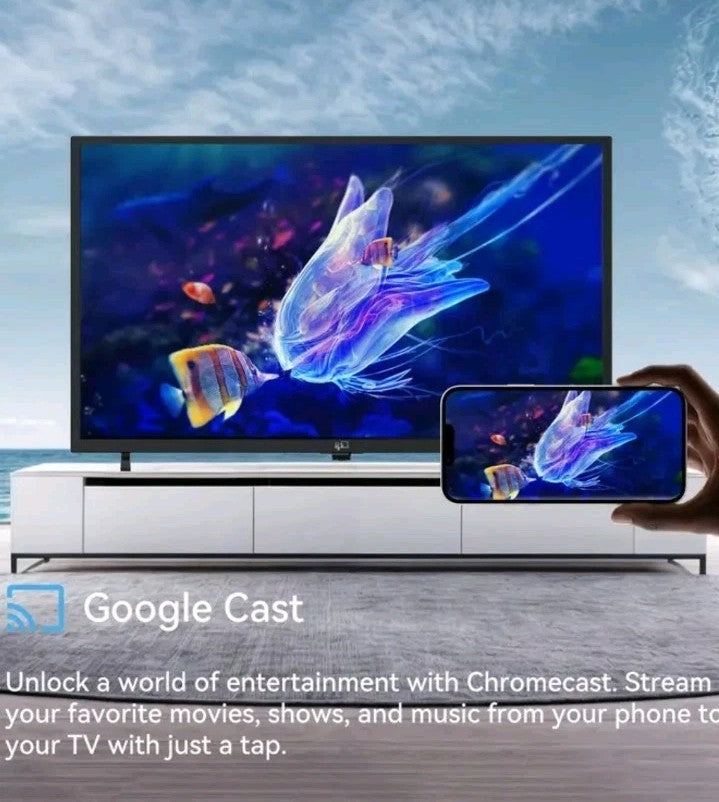 43 Inch Smart TV Flat Screen Frame LED Television Full HD 1080p Google Cast