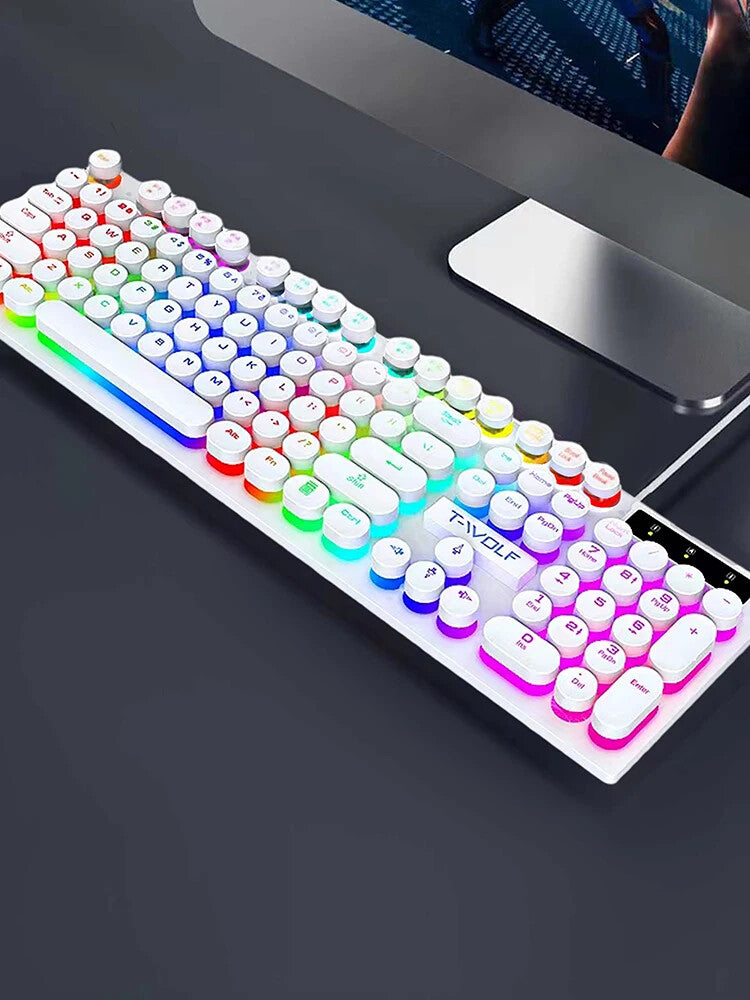 Shadow Mechanical Feeling, Keyboard, Desktop Computer Lluminated Wired Keyboard