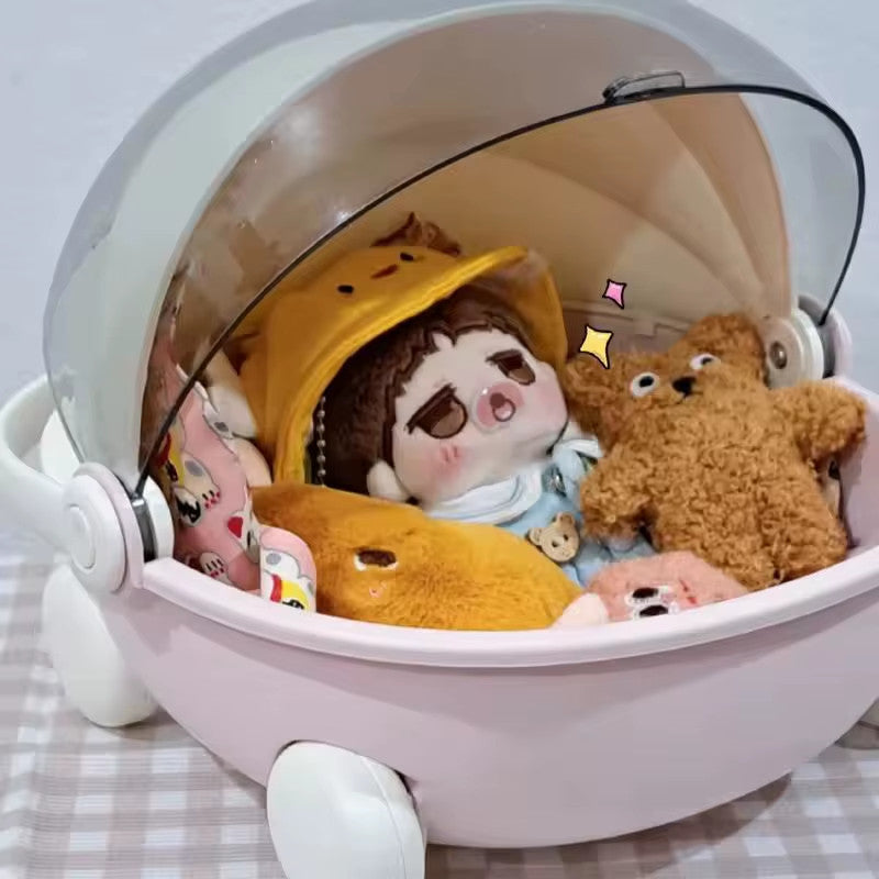 Labubu Baby Stroller Storage Box and Doll Cradle Furniture Accessories