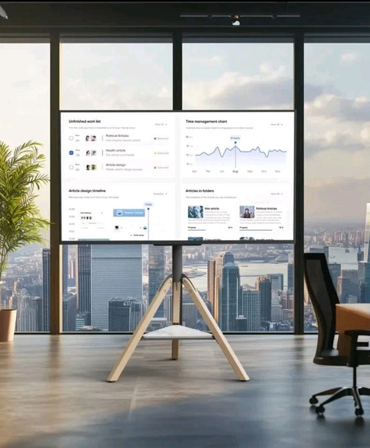 Tripod TV Stand for 40-75” LED LCD Flat Screen Height Adjustable Floor TV Stand