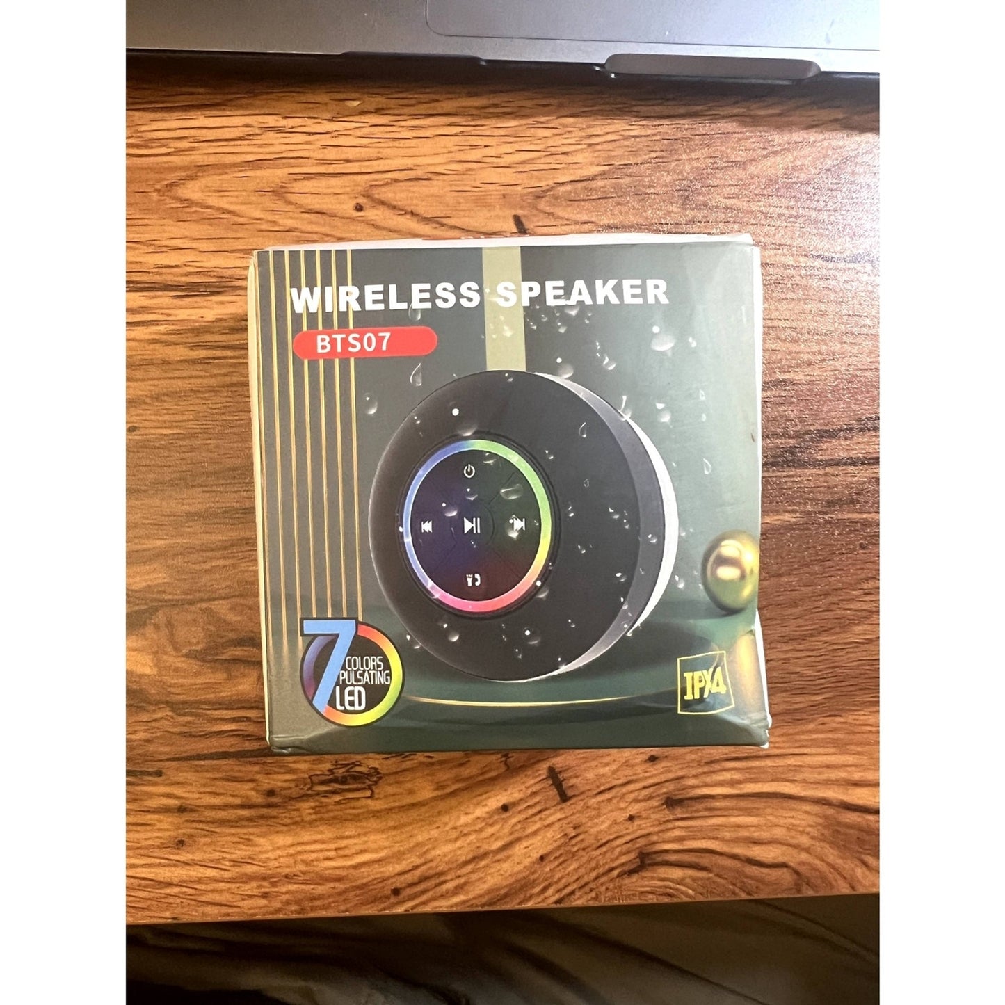 BTS-07 LED Colorful Light IPX4 Waterproof Wireless Bluetooth Speaker