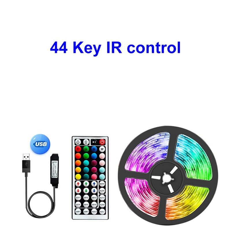 Usb Rechargable LED Strip Lights Led Motion Sensor 5050 RGB Colour Changing Lamp