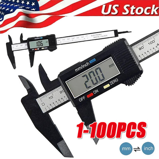 6" 150mm Digital Caliper Micrometer LCD Gauge Vernier Electronic Measuring Ruler