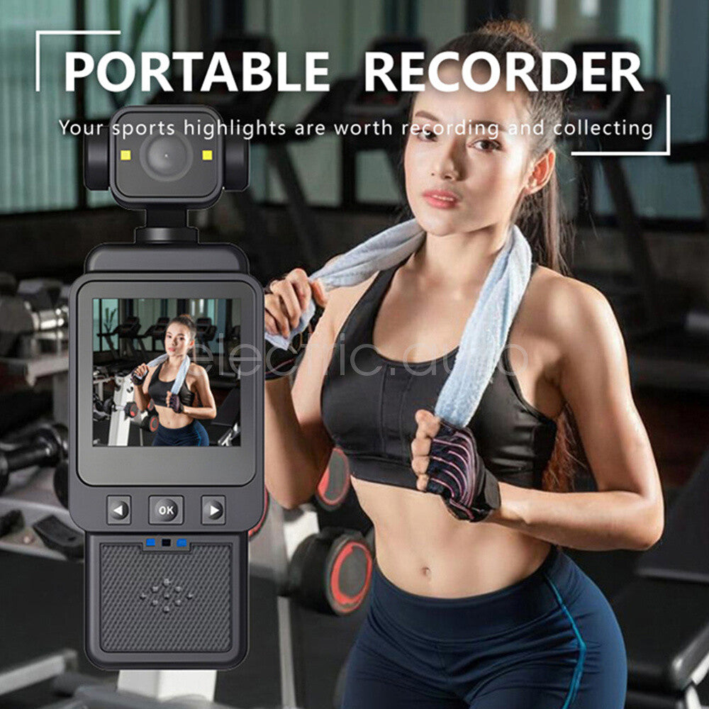 WiFi Camera with Screen 360° Rotatable Lens 1080P HD Photo Video Audio Recorder