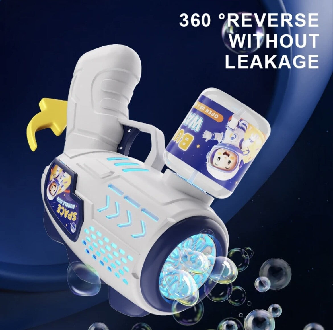 Kids Astronaut Electric Bubble Machine Bubble Gun Toy Auto Light Bubble Gun Toy