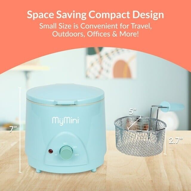 MyMini New 1.5-Quart Deep Fryer, Blue ( NOT SHIP TO CA, CO)