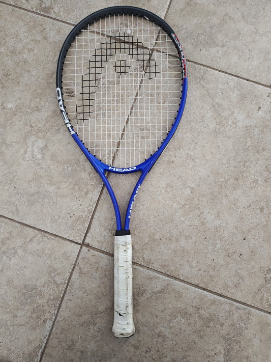 Head Tennis Racket Racquet White 4 3/8 Grip Blue Black Frame