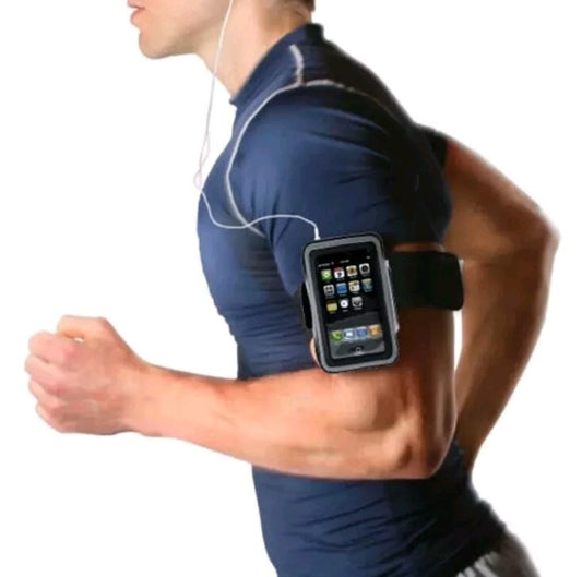 BLACK ADJUSTABLE NEOPRENE GYM Jogging STRAP ARM BAND For iPhone Android