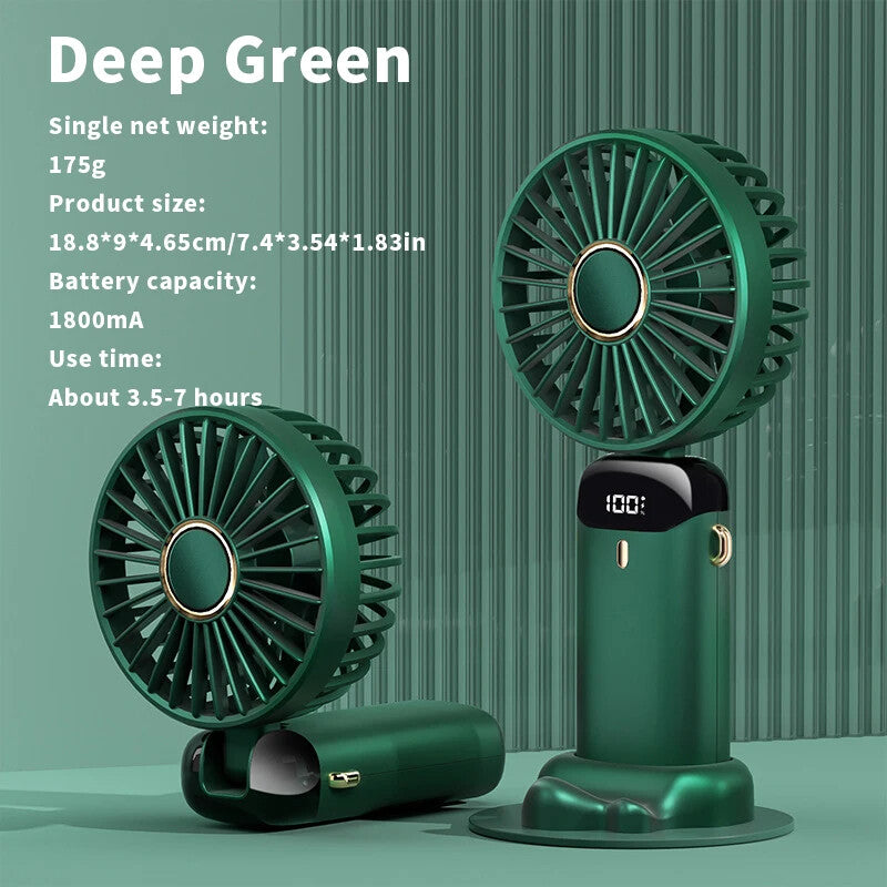 Portable Handheld Personal MINI face Fan 5Speeds Rechargeable Folding For Travel