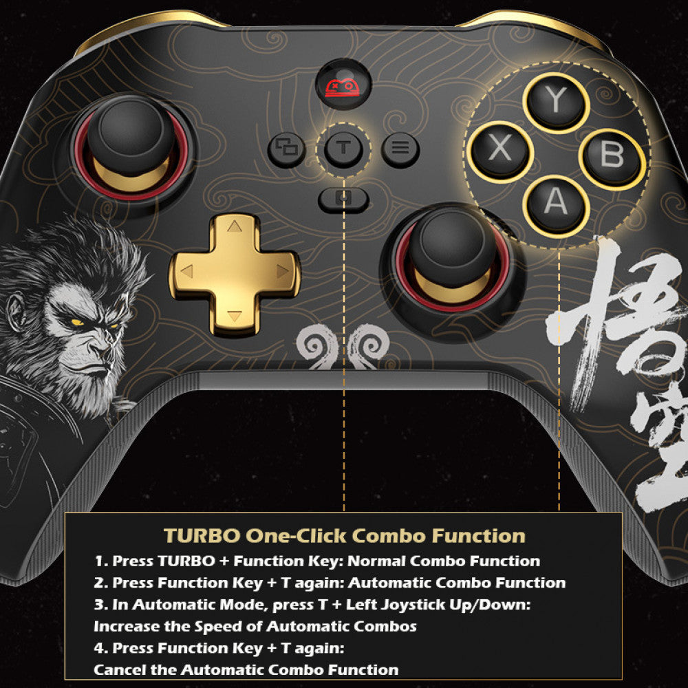 Wireless Gamepad 800Hz Vibration Game Controller 6-Axis for Switch/Android/PC