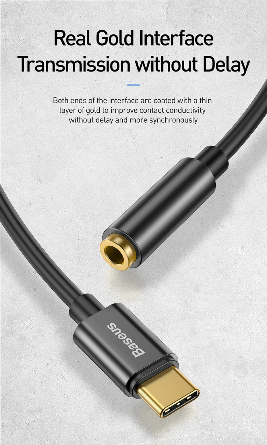 Baseus USB Type C To 3.5mm Earphone Jack OTG Adapter Type-C 3.5 mm Headphone