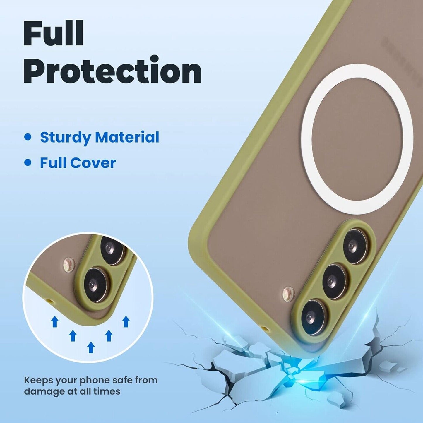 For Samsung Galaxy S25Ultra S24FE S23 Case Mag Safe Magnetic Frosted Phone Cover
