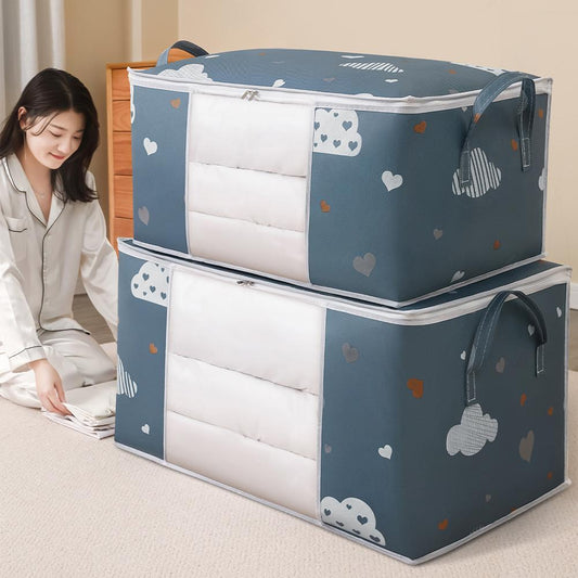 Clothes Storage Bag Large Capacity Organizer for Comforters Blanket Bedding🔥