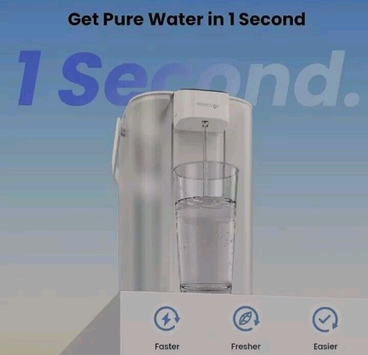Waterdrop Electric Pitcher, 3 Months Water Filter Dispenser, 15-Cup White & Blue