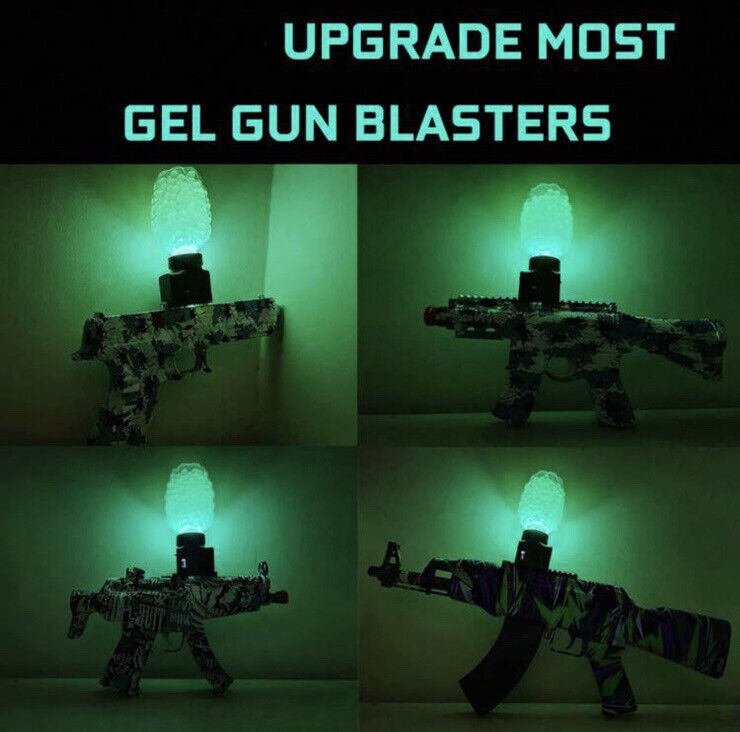 Gel Blaster UV LED Light Hopper UV Attachement +7000 Glow In Dark Refill