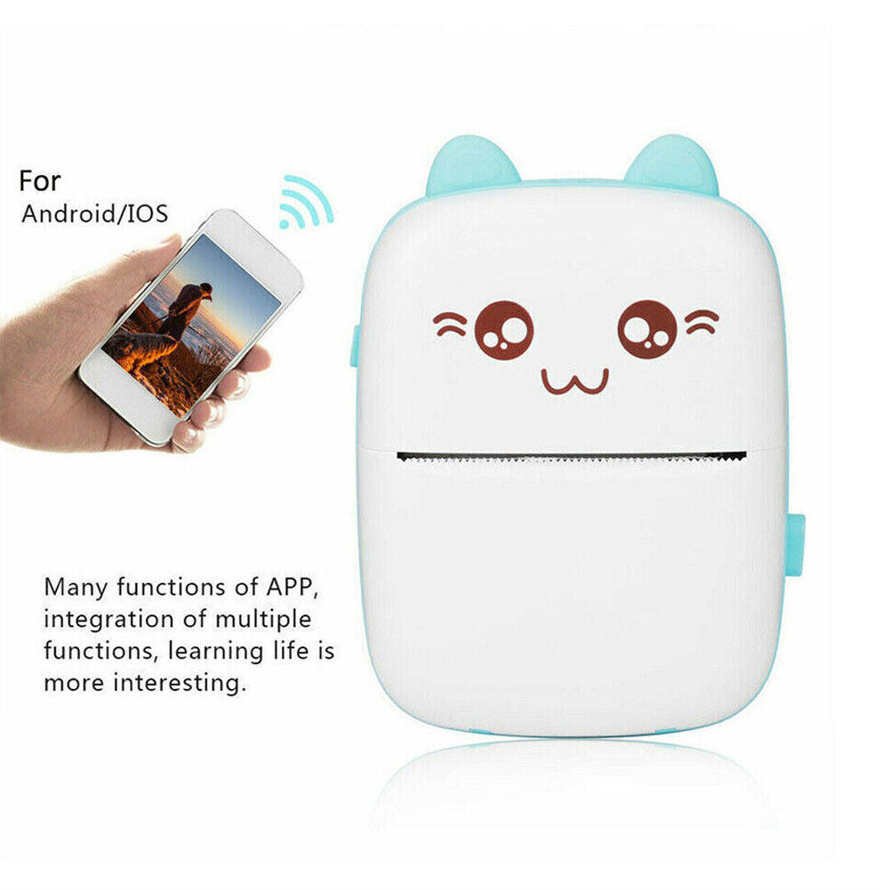 Mini Pocket Thermal Printer Bluetooth Cellphone Photos Sticker Inkless Printing