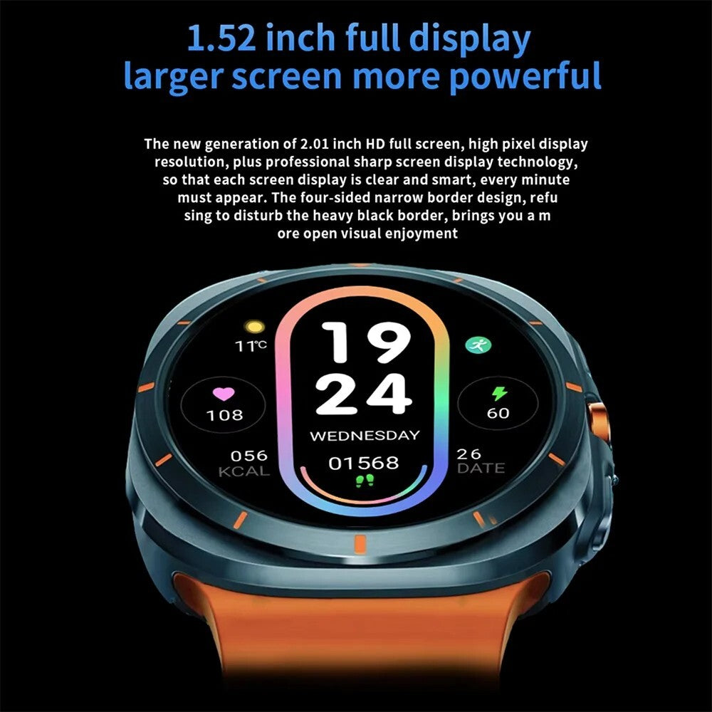 KESHUYOU 2025 New Bluetooth Talk Smart Watch 1.52 inch HD Games Health Android