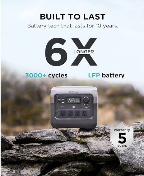 EF ECOFLOW Portable Power Station RIVER 2 Pro, 768Wh, 1600 Watt(WE SHIP TO GUAM)