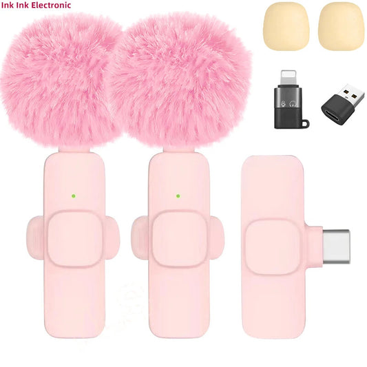 New Wireless Lavalier Microphone Portable Audio Video Recording Mini Microphone