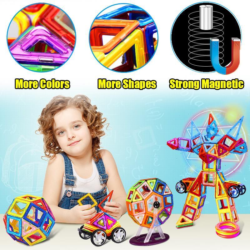 Magnets Toys for Kids Big Size Plus Magnetic Blocks for Children Designer