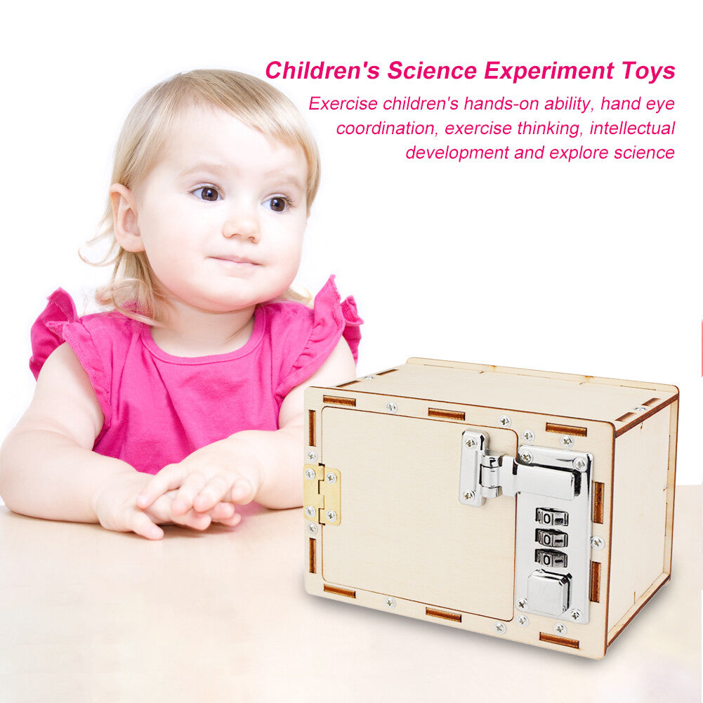 Kids DIY Mechanical Password Box Toy DIY Science School Projects Experiment Toy