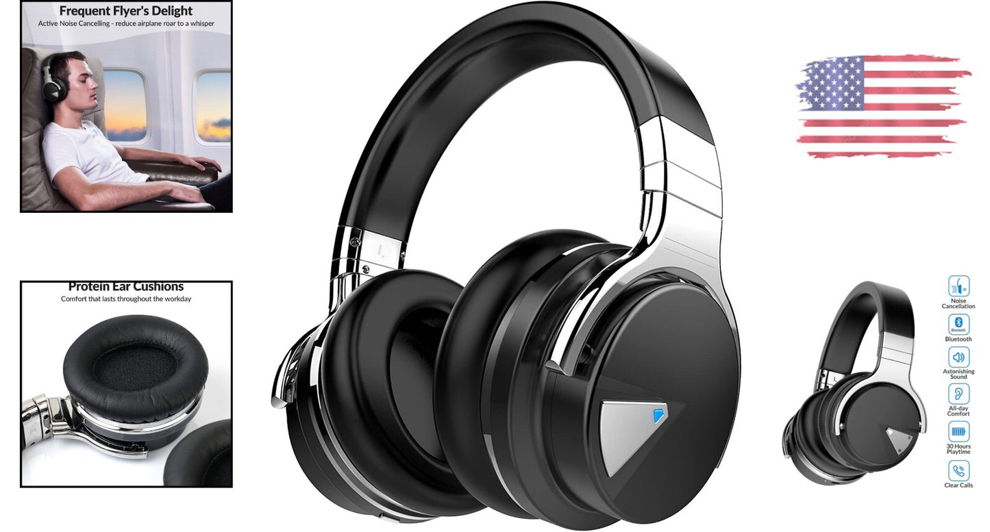 Custom 45mm Large Drivers Bluetooth Headphones - All-Day Comfort & Premium Sound