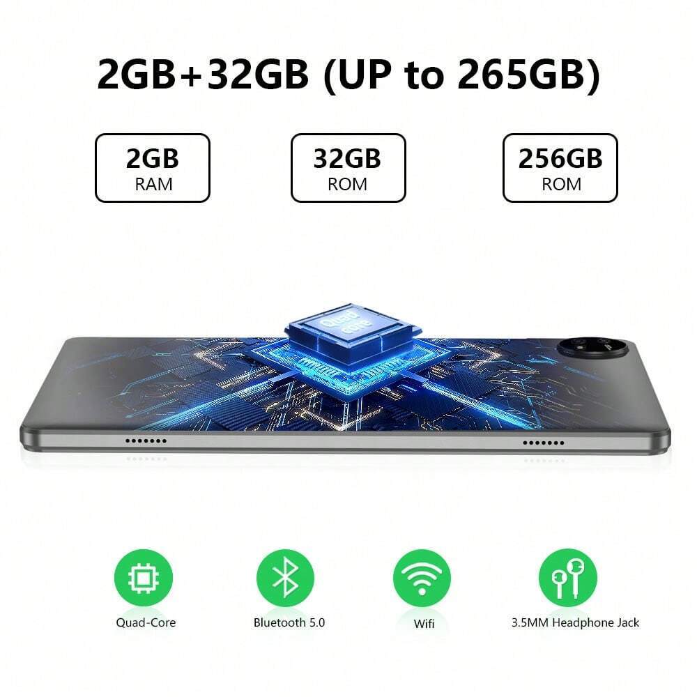 10" Android 13 Tablet, 6GB RAM, 64GB ROM, Dual Camera, GPS, 6000mAh, WiFi
