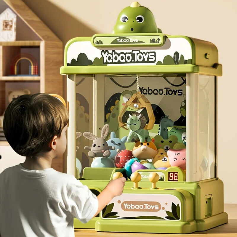 Kids Claw Machine Arcade Toy w/ Lights Music + Plush Toys Prize Grabber Game