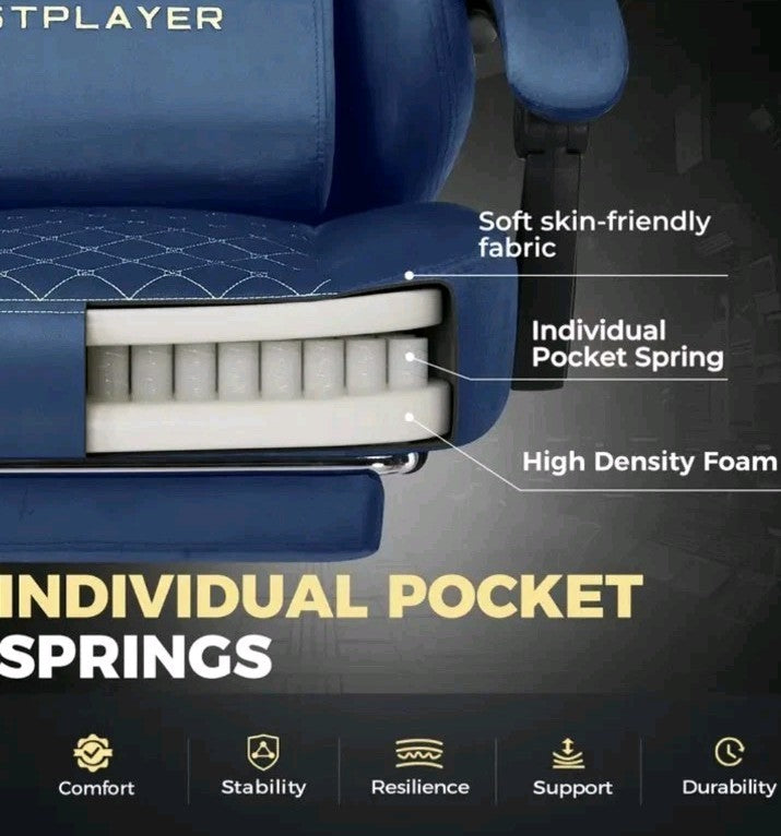 GTPLAYER Gaming Chair, Computer Office Chair with Pocket Spring Cushion, Link...
