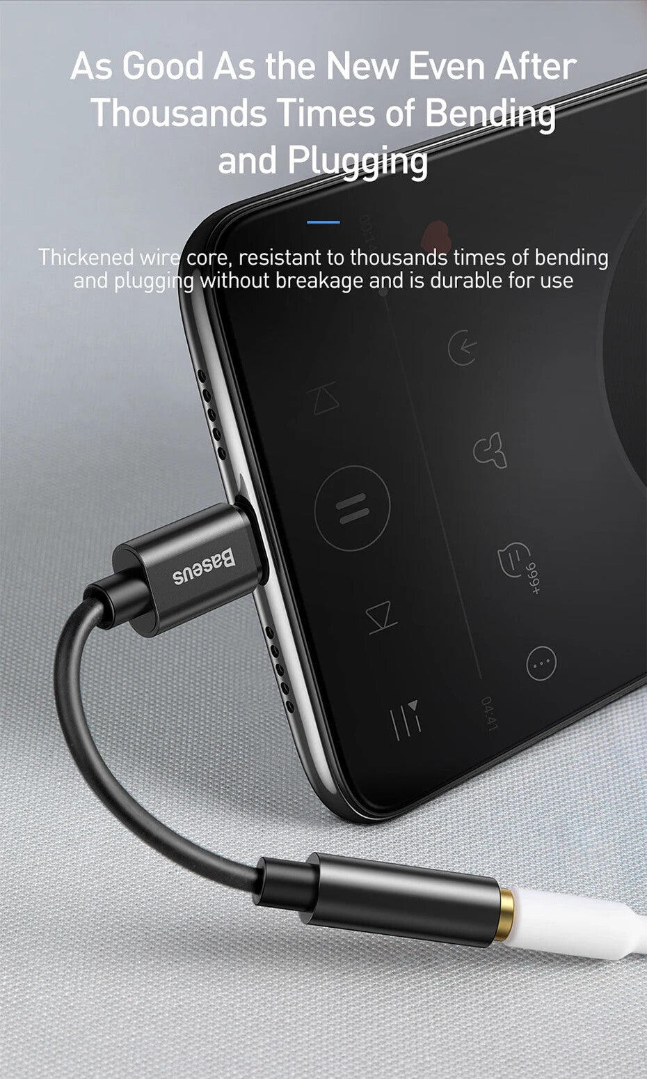 Baseus USB Type C To 3.5mm Earphone Jack OTG Adapter Type-C 3.5 mm Headphone