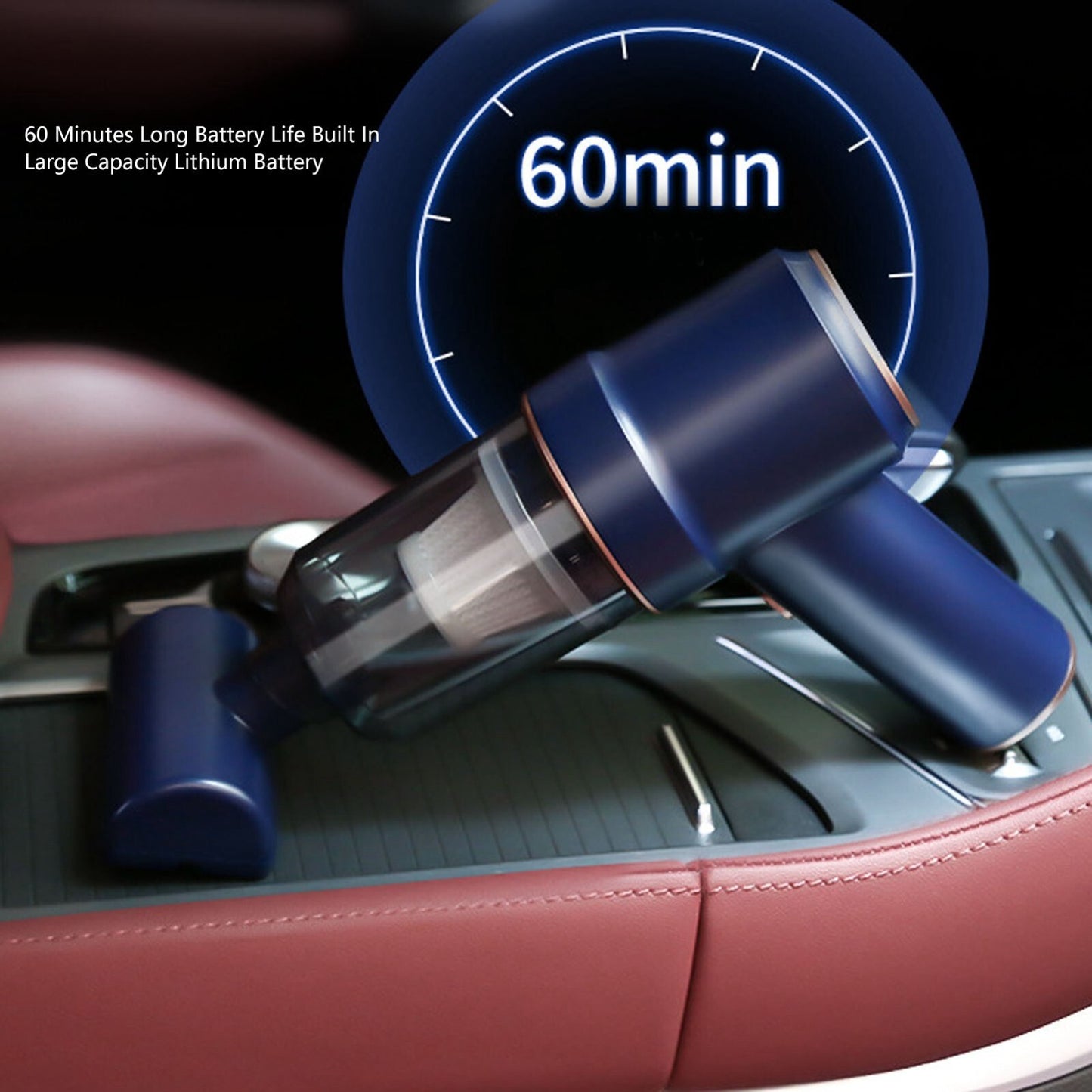 Lightweight Portable Vacuum Cleaner - 9000Pa Strong Suction Ideal for Cars