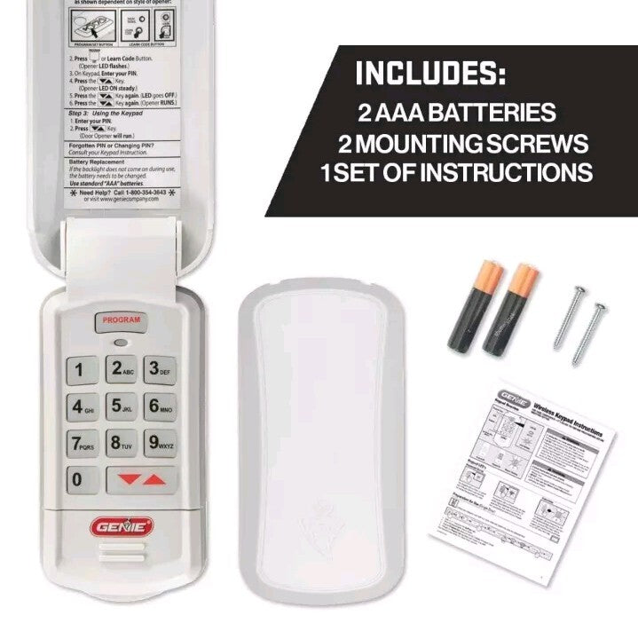 Overhead Door Code Dodger OKP-BX Comp Genie GK-BX Wireless Keypad 37224R