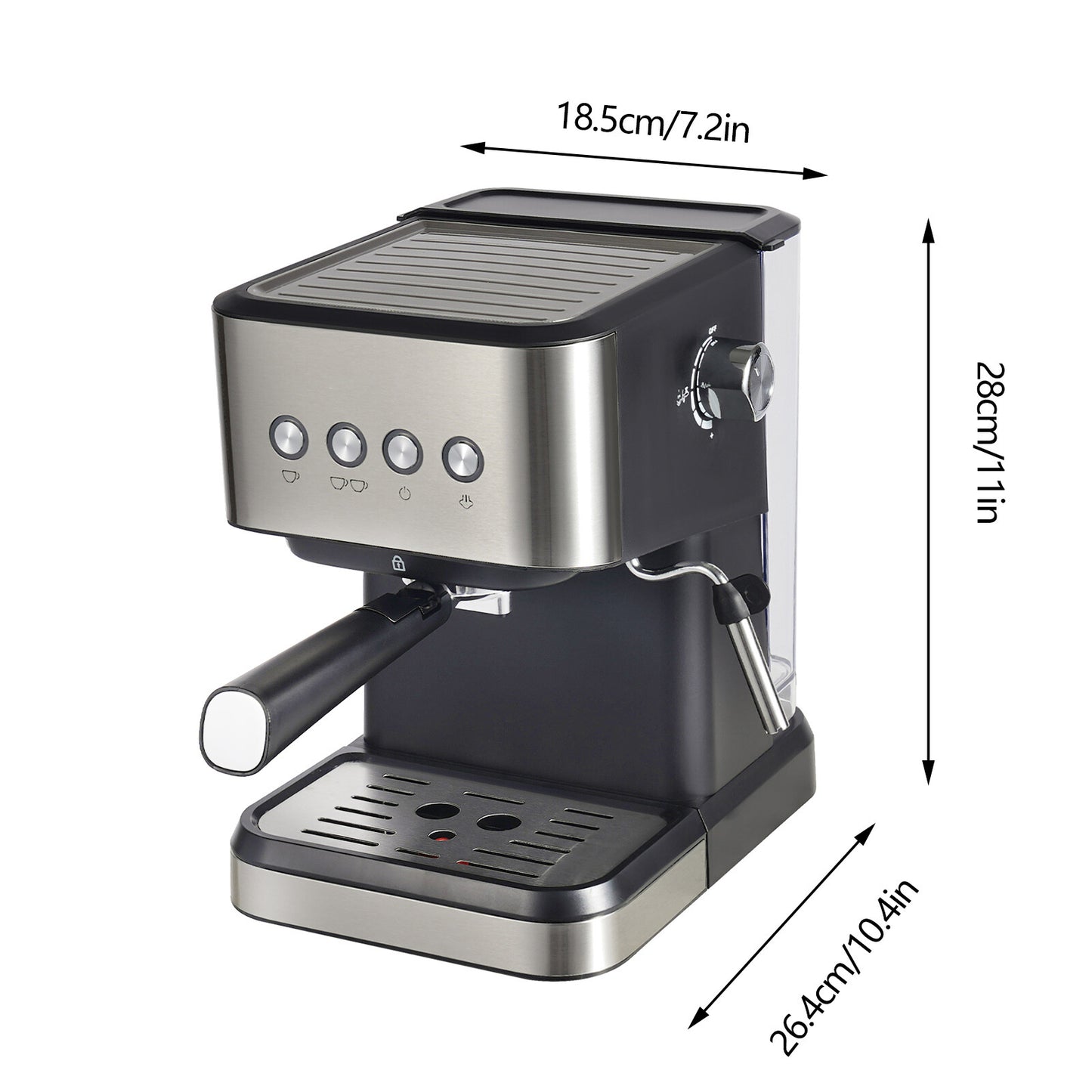 Spoon&Tamper Small Drip Coffee Machine,1.5L Semi-automatic Coffee Machine New~