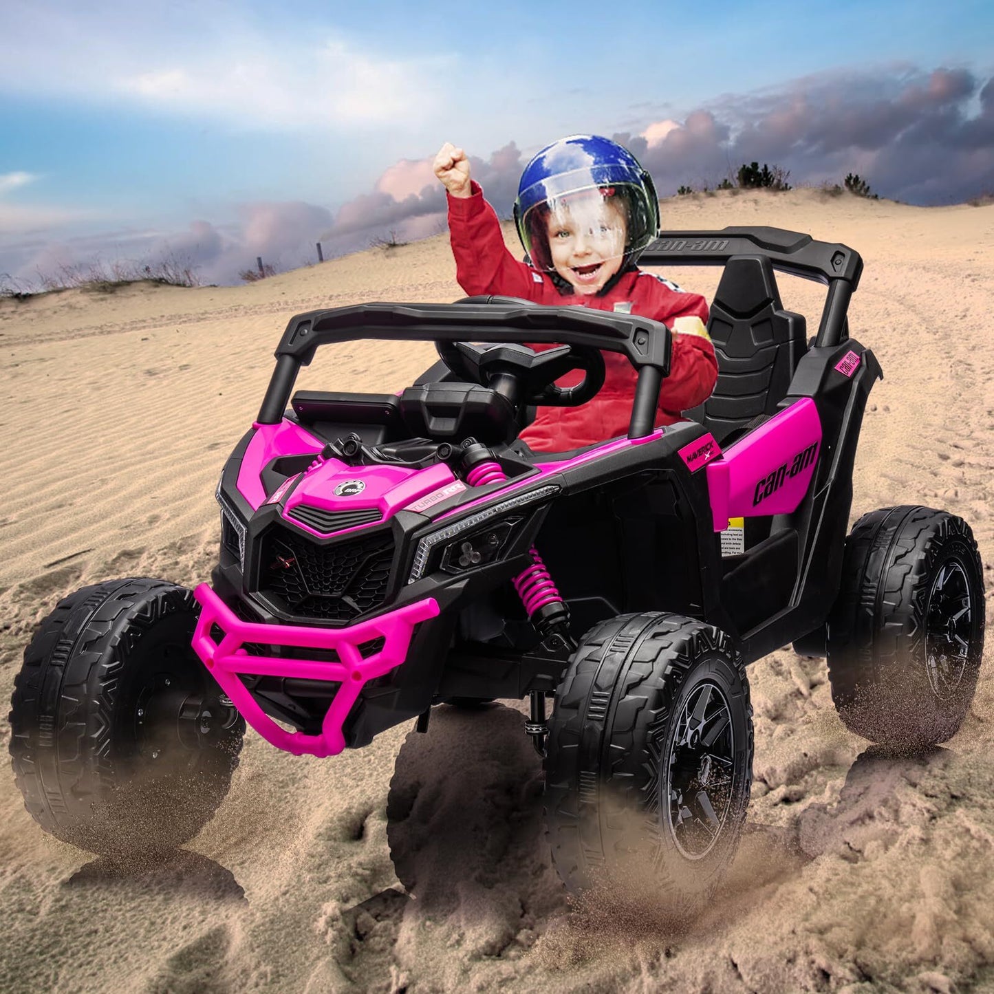 Can-Am Licensed 12V Ride on UTV Car for Kids Electric Fun Toys 4WD Off-Road Quad