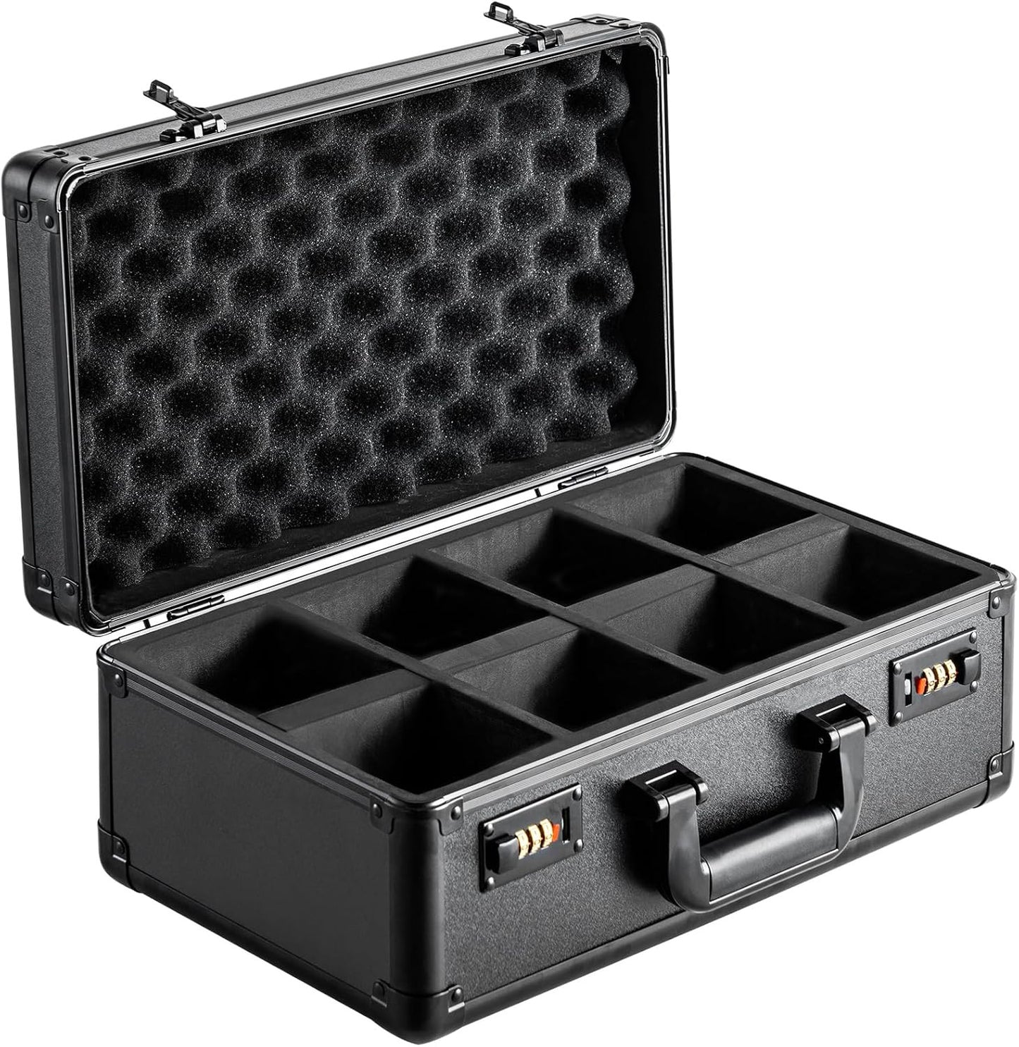 108 PSA Graded Card Storage Box 4 Slots, with Coded Lock Foam Dividers, Graded S